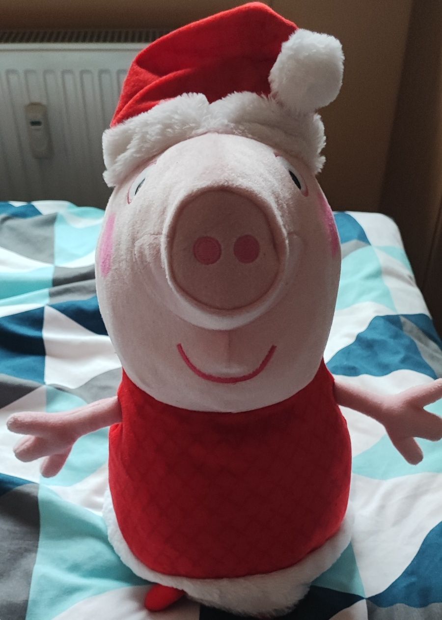 Maskotka jak nowa Boże Narodzenie Świnka Peppa 37cm