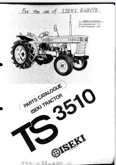Katalog części ciągnika Iseki TS 5310