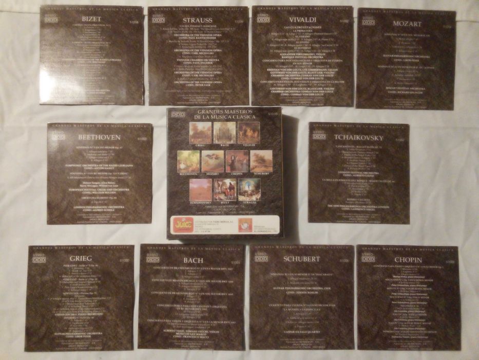caixa 10 CD's Grandes Maestros De La Musica Clasica