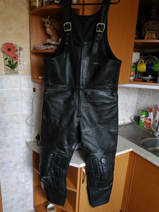 Чоловічий цілісний шкіряний мотокомбінезон ASHMAN 56 розмір XXL UK 36