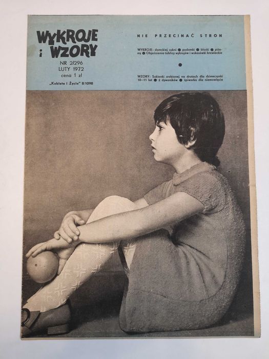 Moda I Życie 02/1972R - Wykroje I Wzory Nr 2/296