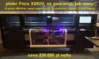 ploter drukujący flora X20UV, 10 głowic, 2 X CMYK+W, na gwarancji
