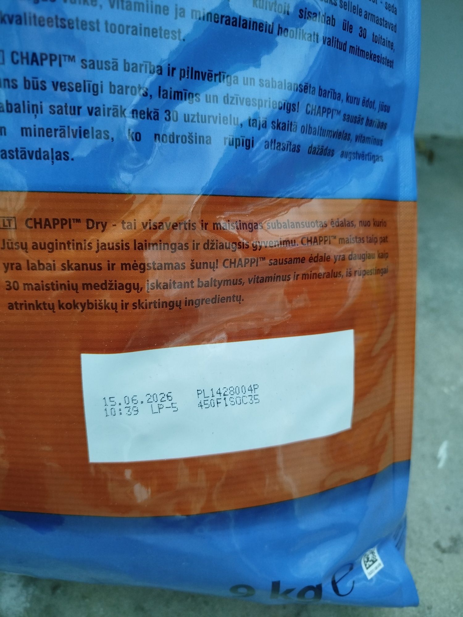 Karma dla psa Chappi z wołowiną i drobiem 9kg