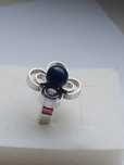 Pierścionek srebrny vintage pr. 835 - Lapis Lazuli  rozm. 11