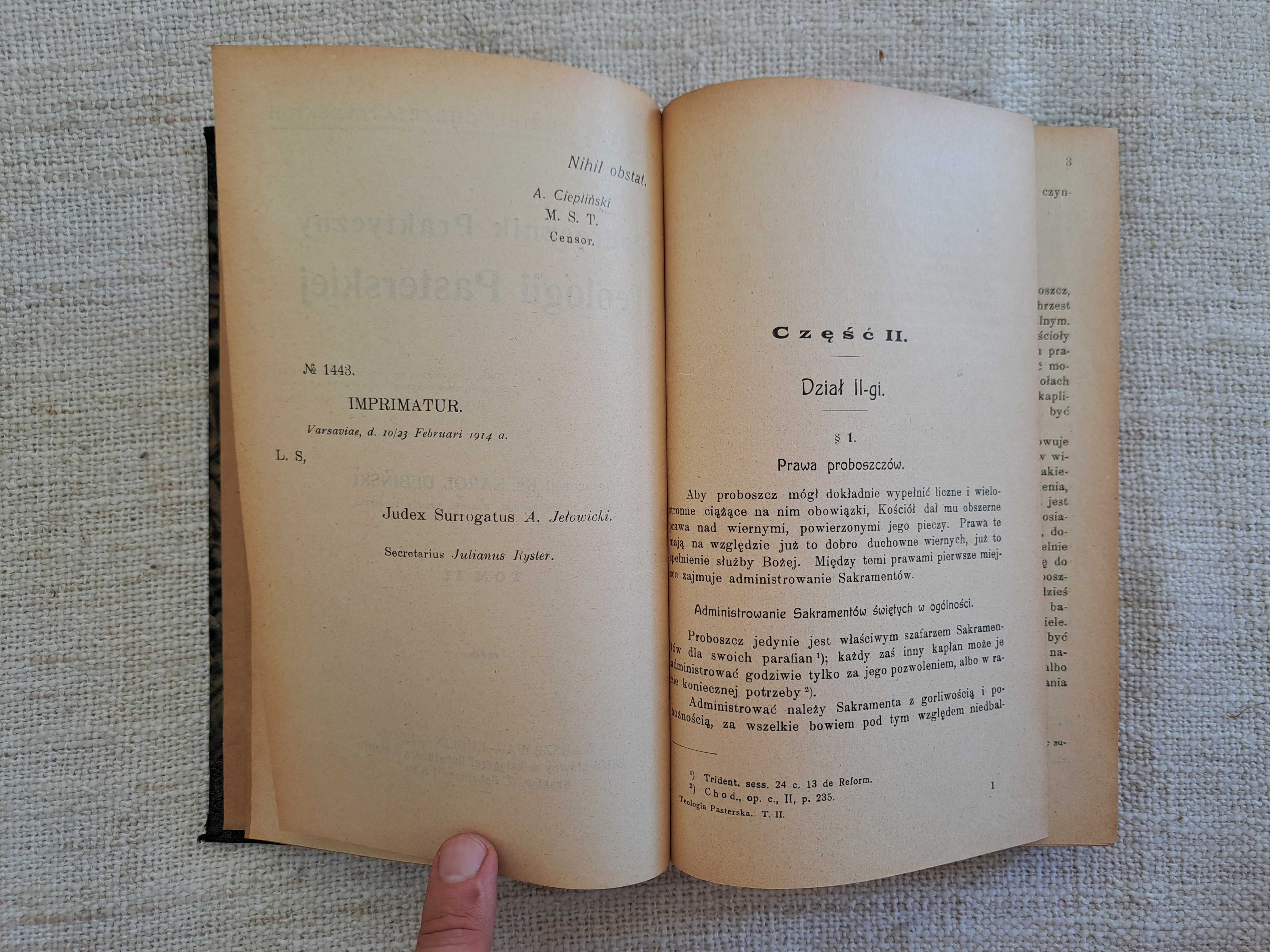 1914 rok. Podręcznik praktyczny Teologii Pasterskiej