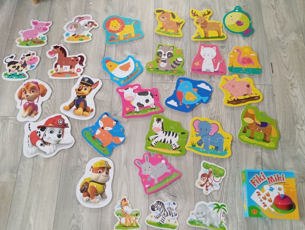 Puzzle duże od 2 do 9 elementów