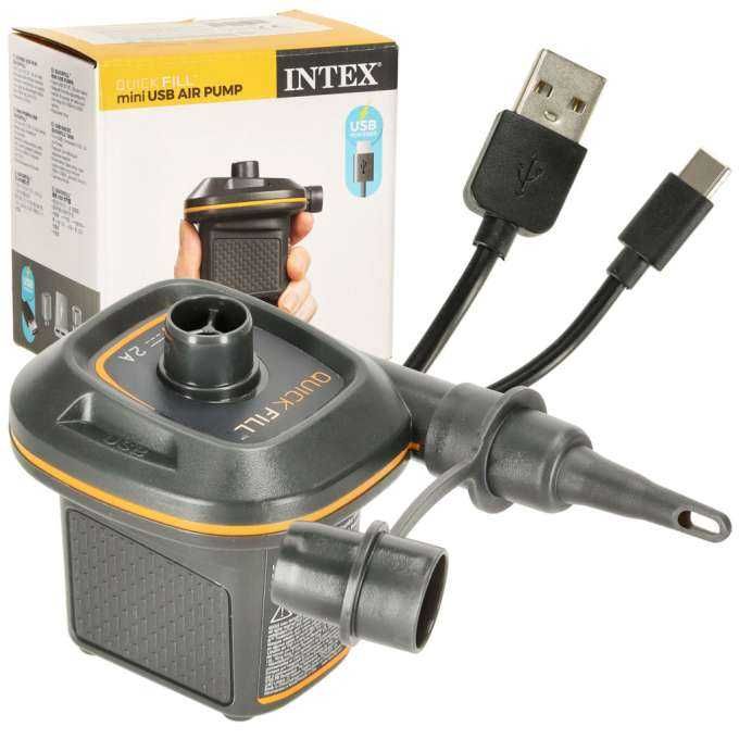 Pompka elektryczna do pompowania basenu 2 końcówki USB-A 5v INTEX