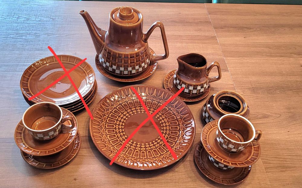 Zestaw Sylwia kawowy Porcelit Pruszków vintage