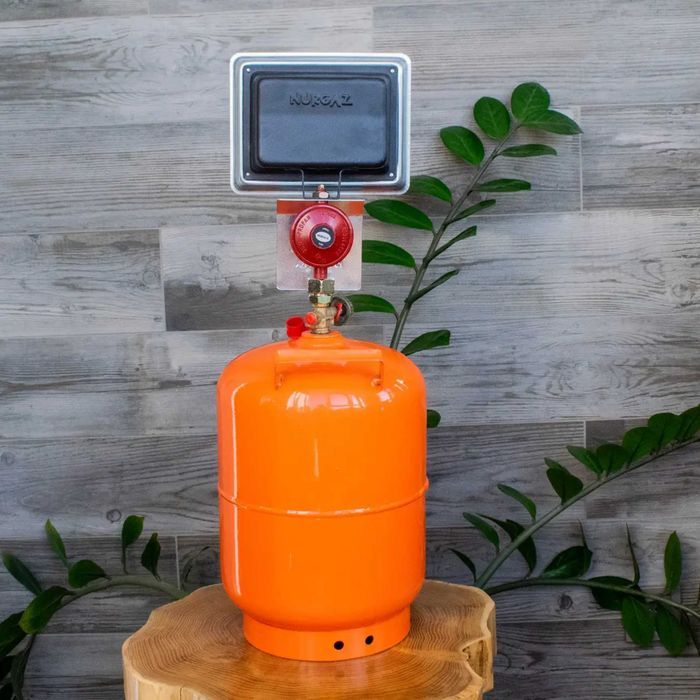 газовый баллон с обогревателем и тарелкой полный комплект для зимы