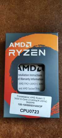 Processador AMD Ryzen 5 3600 3.6GHz cTurbo 4.2GHz 36MB Cache