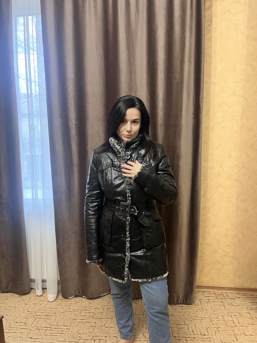 Плащ шкіряний утеплений