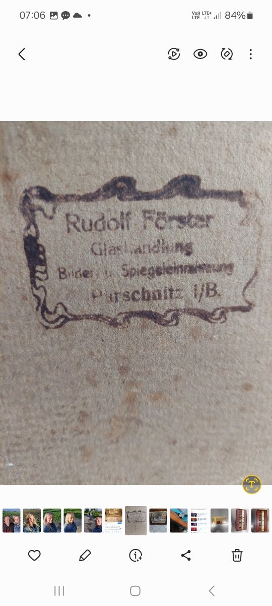 Stary obraz poniemiecki Jezus z rodziną przy wieczerzy