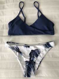 Bikini Shein tropical boho (tons de azul)