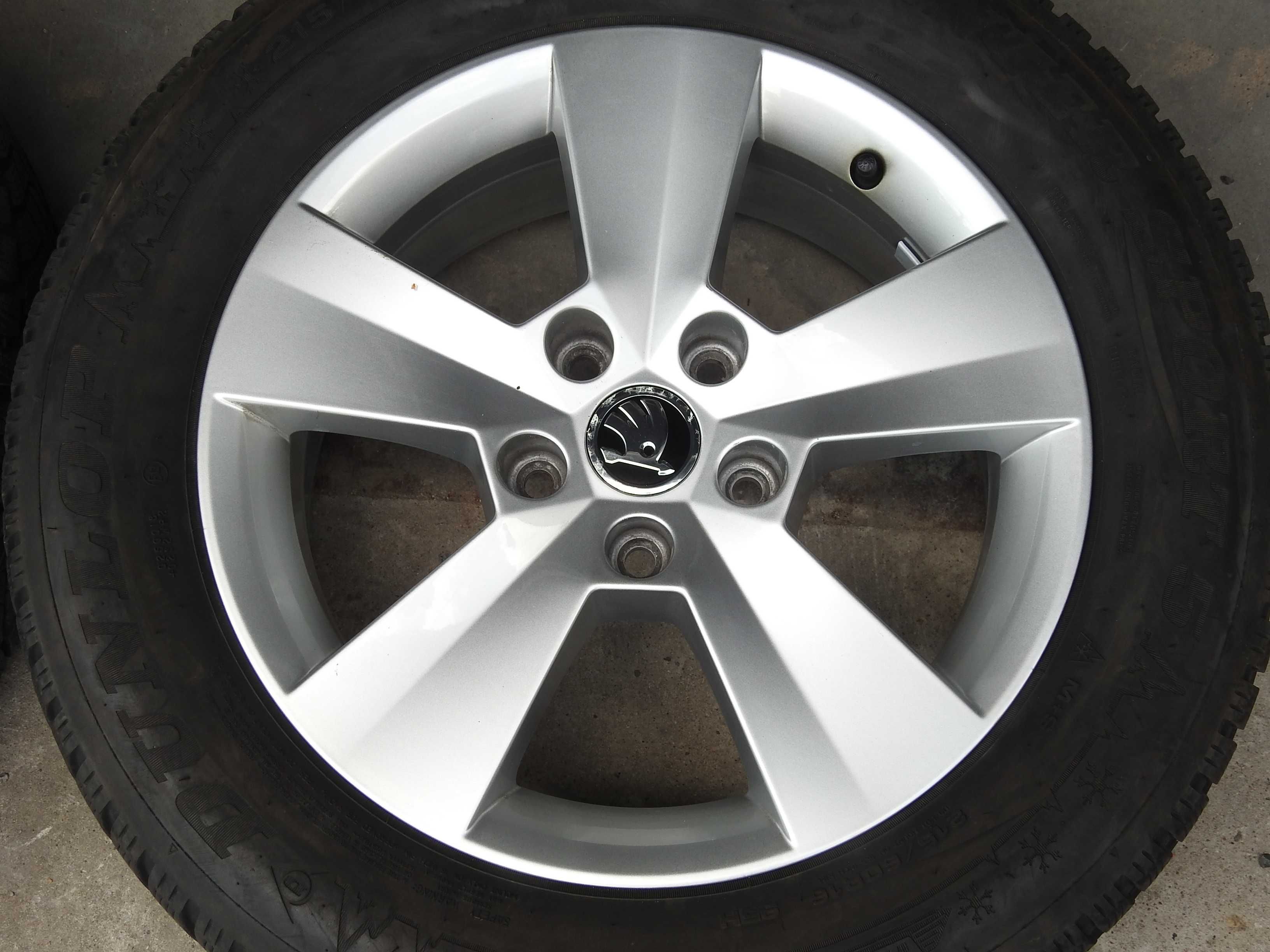 4x ALUFELGI SKODA 16" 5x112 6,5J ET46 oryginał 3V0 Jak NOWE DEMO