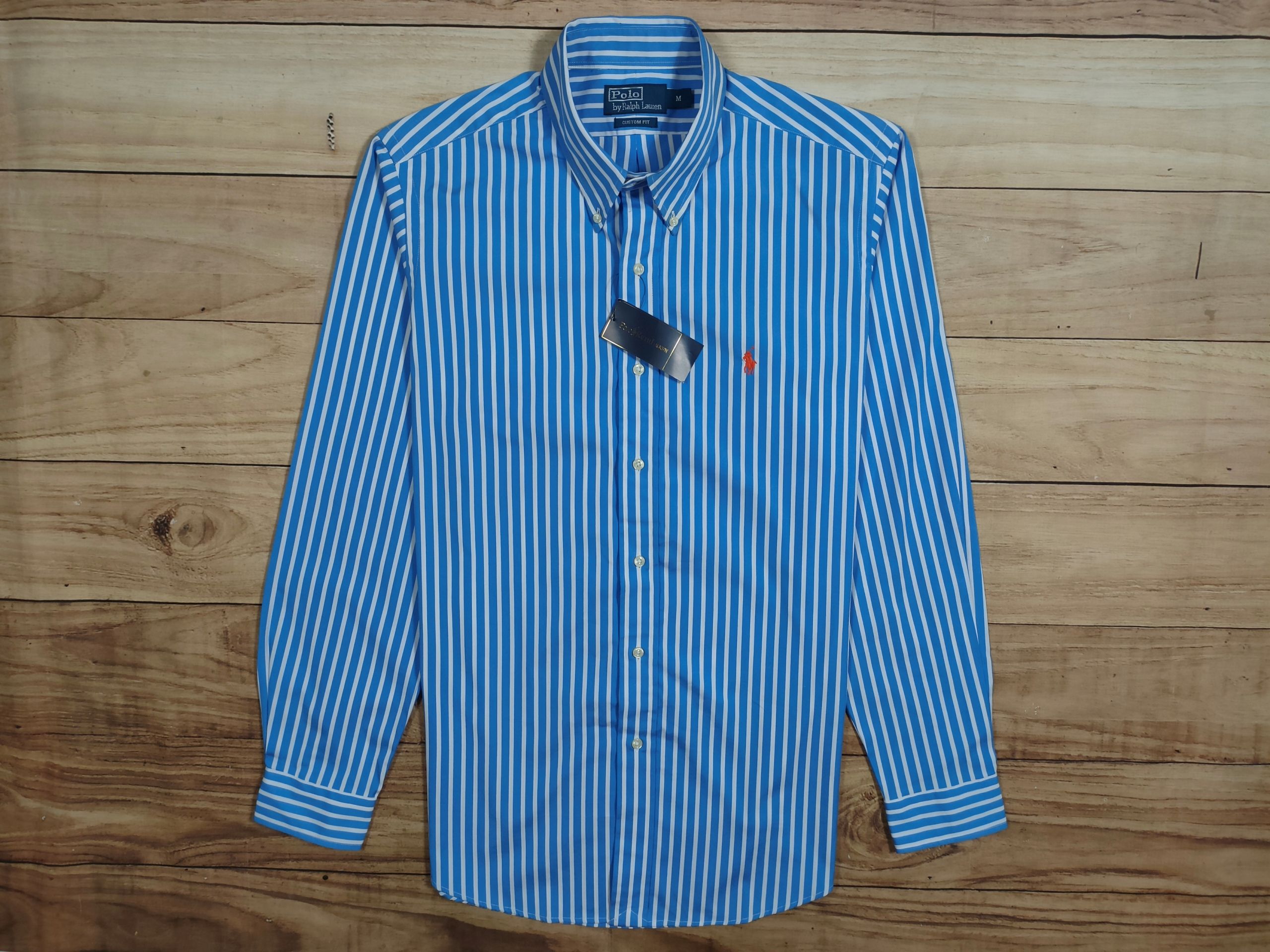 POLO RALPH LAUREN Koszula Męska w Prążki Nowa Logowana r. M/L