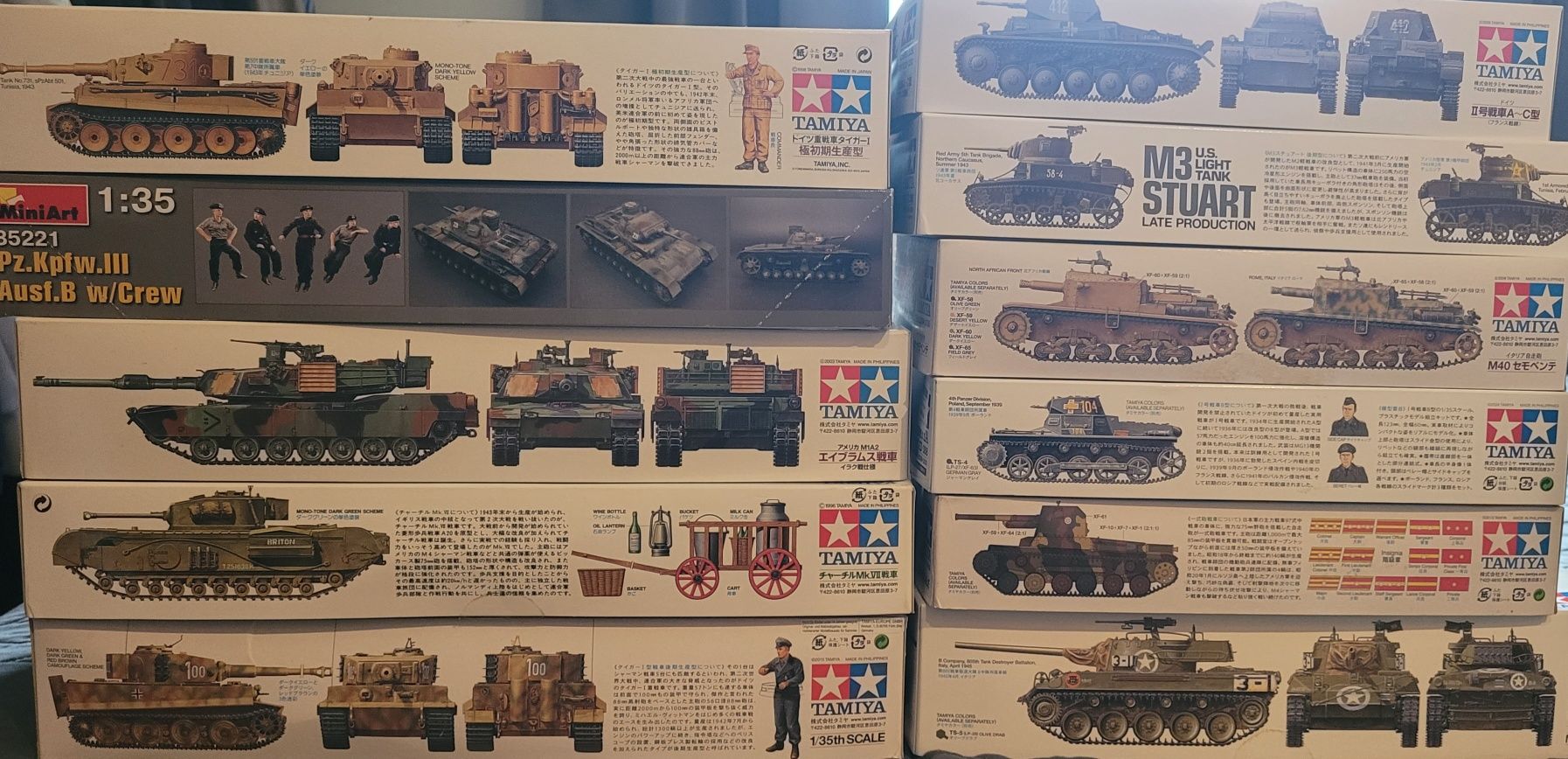 Kits 1:35 modelismo Tamiya e Miniart
