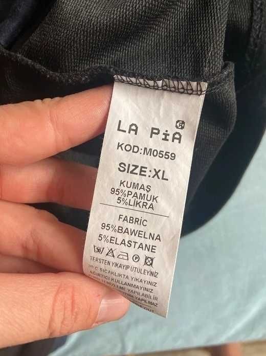 La pia spodnica zamek dresowa pasy 44 42 xxl xl czarna tuba ołówkowa