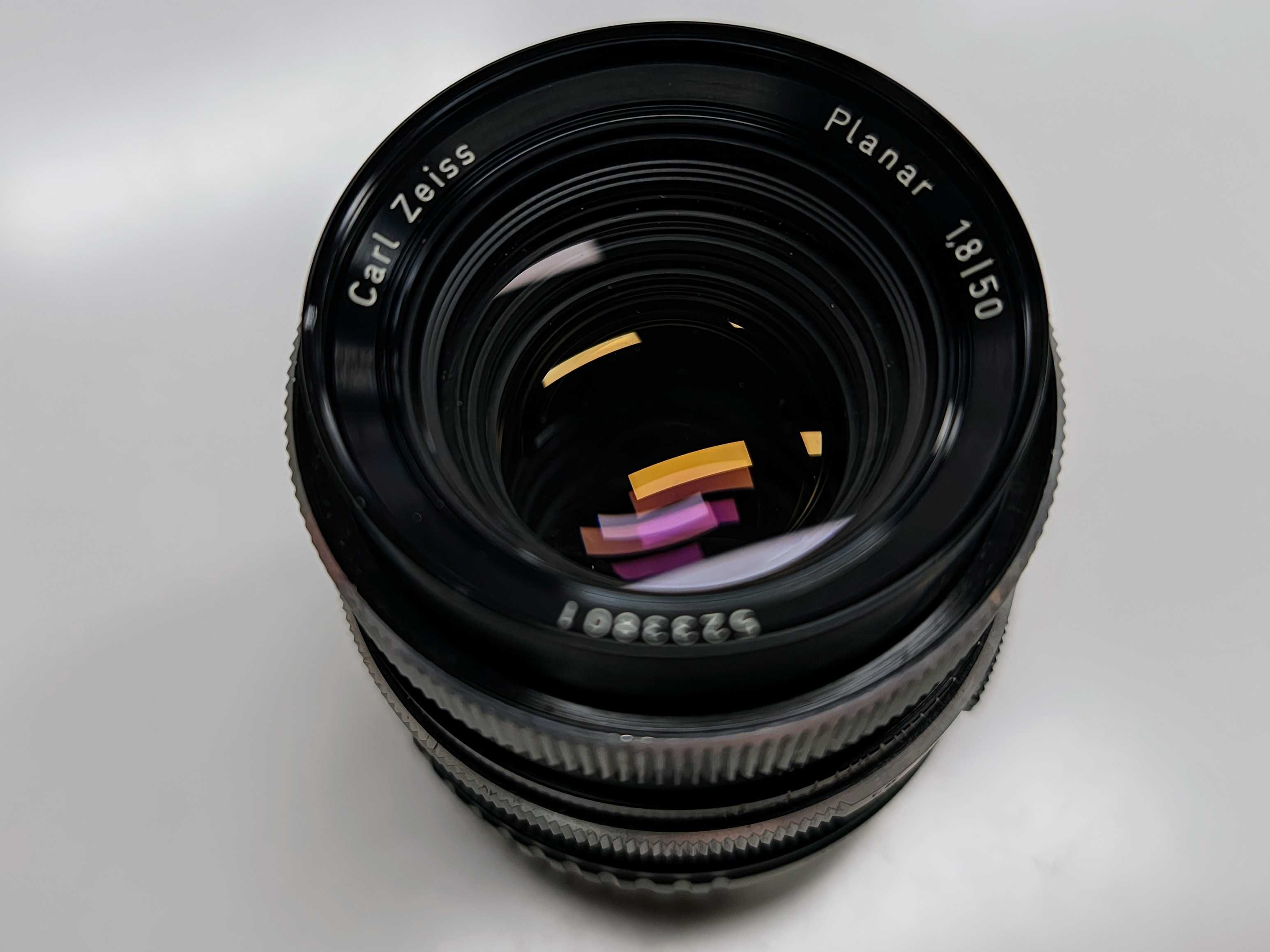 Obiektyw Carl Zeiss Planar 50 1.8 QBM + adapter Fujifilm FX Fuji