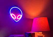 NEON LED UFO KOSMITA lampa nocna na ścianę USB pokój garaż impreza bar