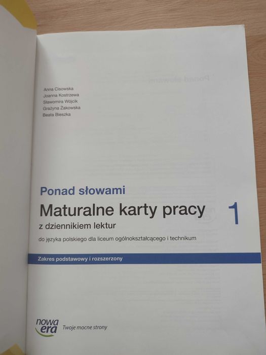 Maturalne Karty Pracy z dziennikiem lektur