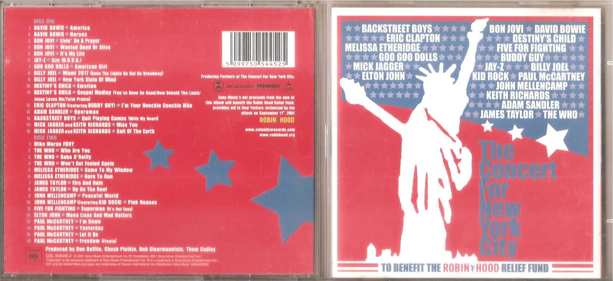 The Concert For New York - 2CD - David Bowie,Bon Jovi,Mick Jagger inni