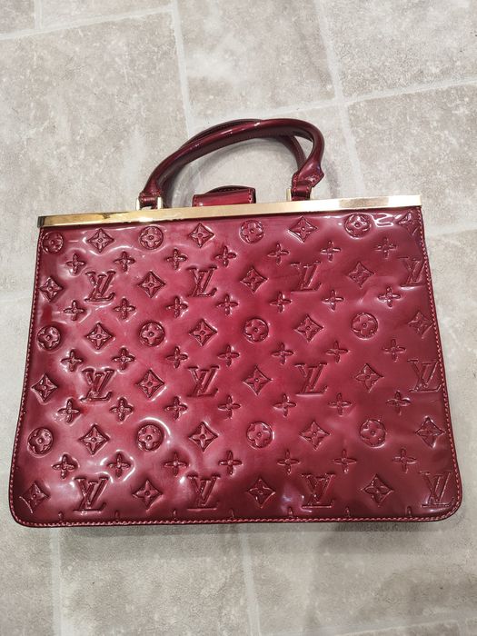 Torebka damska Louis Vuitton – bordowa, mieści A4