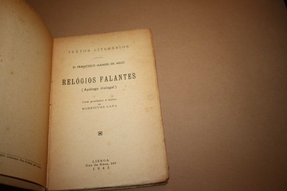 Relógios Falantes//D. Francisco Manuel de Melo