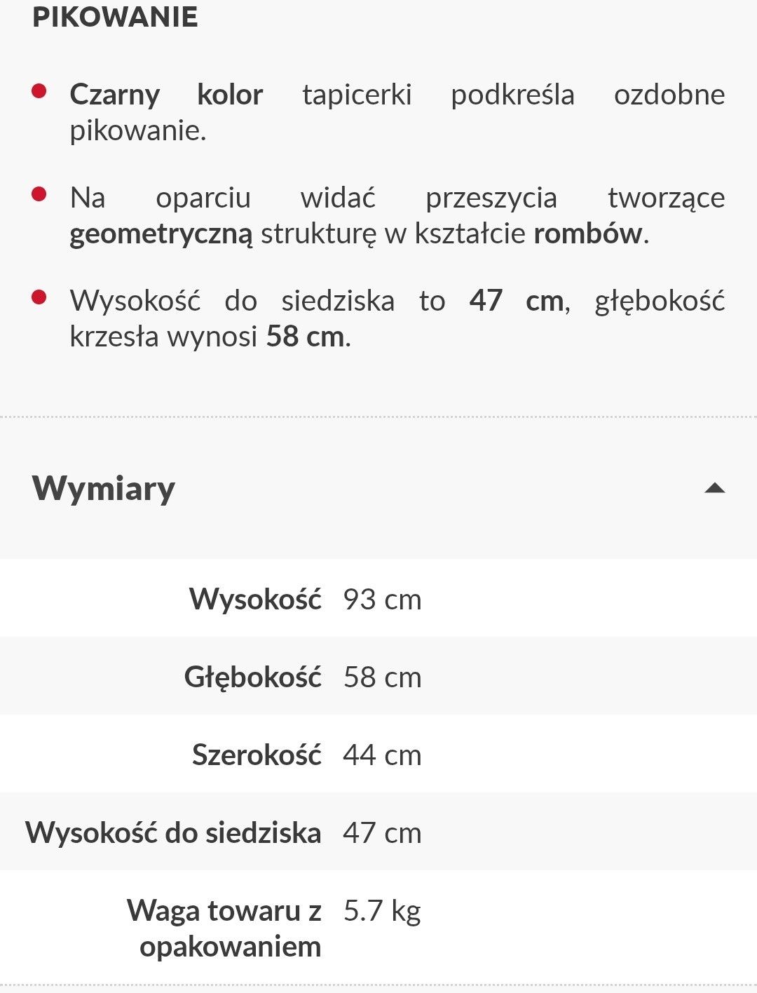 Krzesła tapicerowane