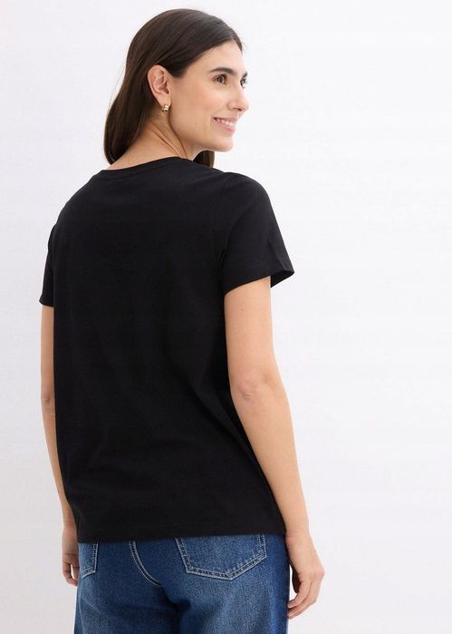 B.P.C 2-pak t-shirt ciążowy i do karmienia czarny 52/54.