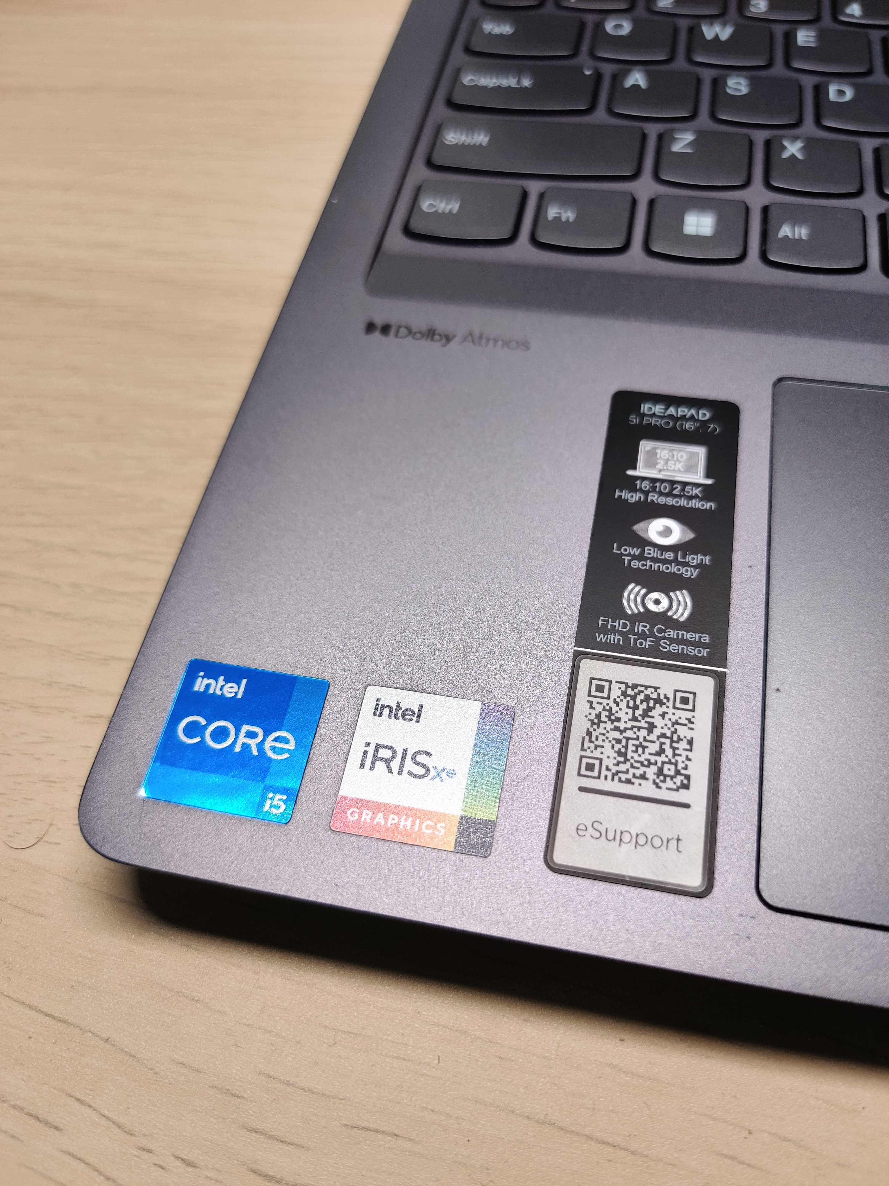 Lenovo 16IAH7 IdeaPad 5 Pro 16 aluminiowy, 16 cali, Intel i5-12500