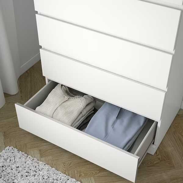 MALM Ikea Komoda 6 szuflad, biały, 80x123 cm Nowa w kartonach