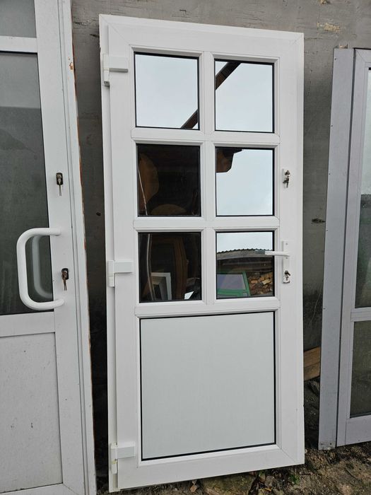 DRZWI Zewnętrzne Plastikowe PCV Wejściowe Przeszklone 95x210cm