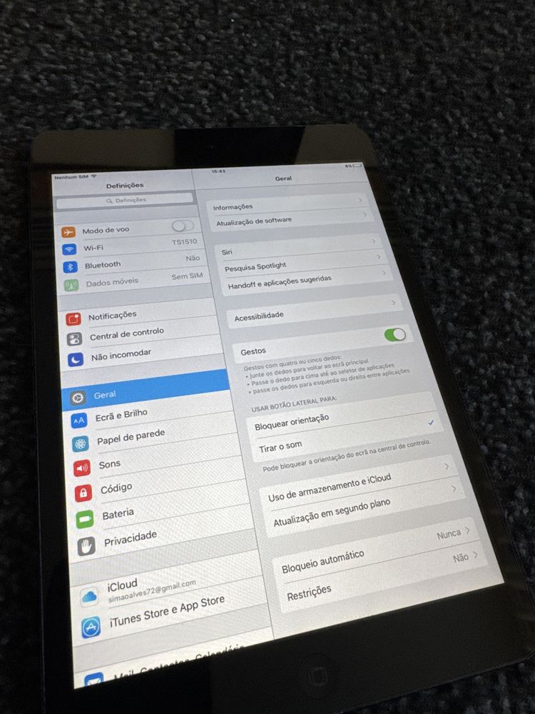 Ipad mini 1 generarion a1455 16gb black