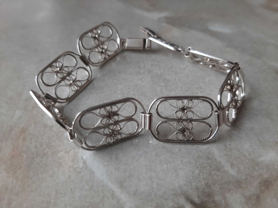 Stara bransoleta filigran. Srebro pr.3
