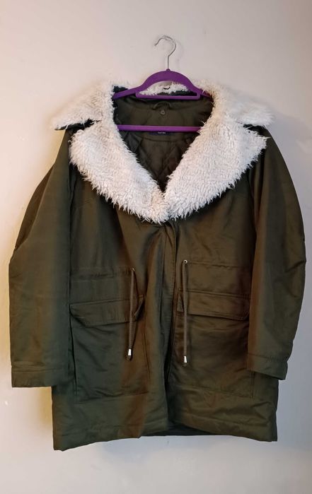 Kurtka khaki z barankiem 44 M&S