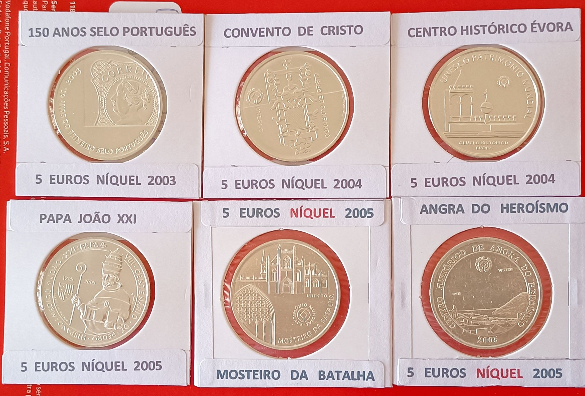 48  Moedas Comemorativas Portuguesas De 5 Euros