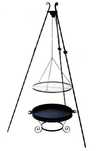 GRILL ogrodowy trójnóg ruszt chrom nikiel 60 cm - NOWY - OD PRODUCENTA