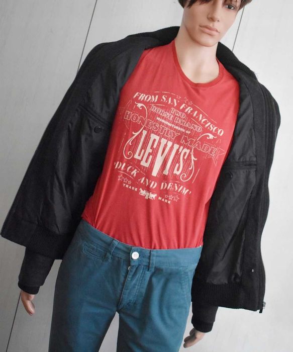 Kurtka wełniana bosmanka S wełna zimowa ciepła kurtka męska elegancka