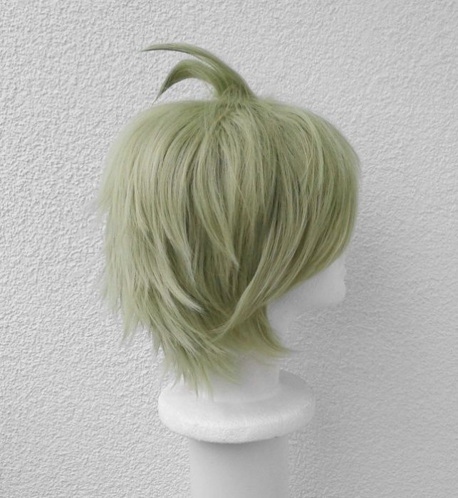 Rantaro Amami Danganronpa wig peruka zielona cosplay krótka