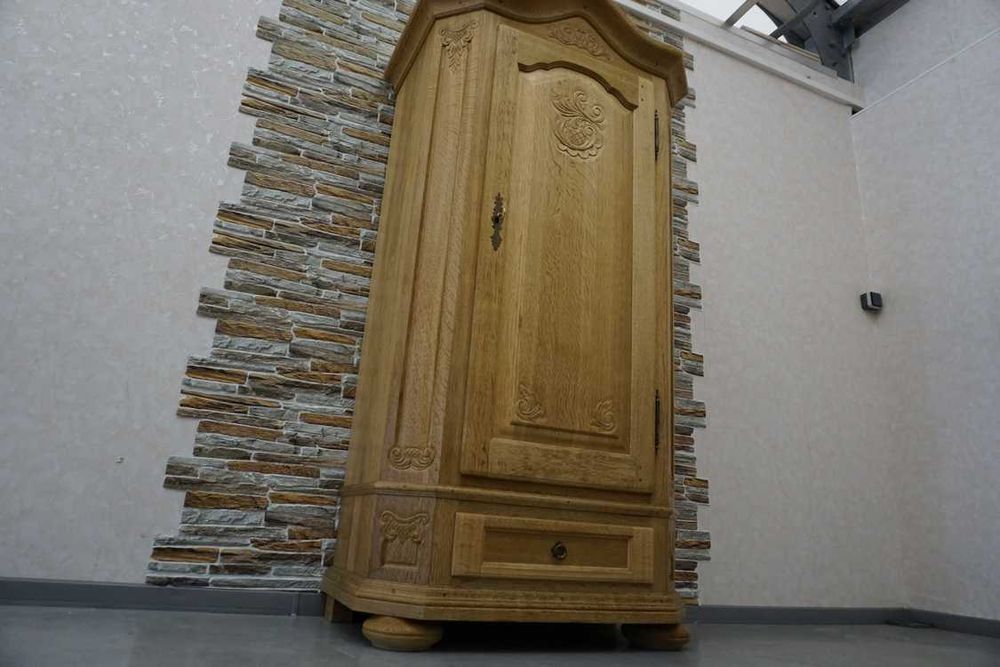 Szafa z litego dębu dębowa naturalna 1 drzwiowa szer. 100 cm (P-1299)