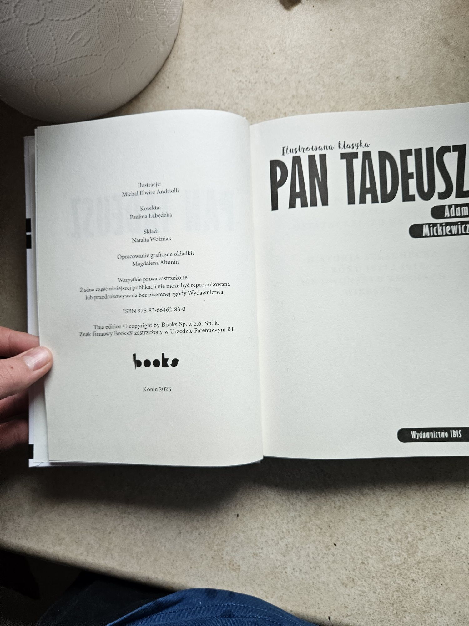 Książka pan Tadeusz