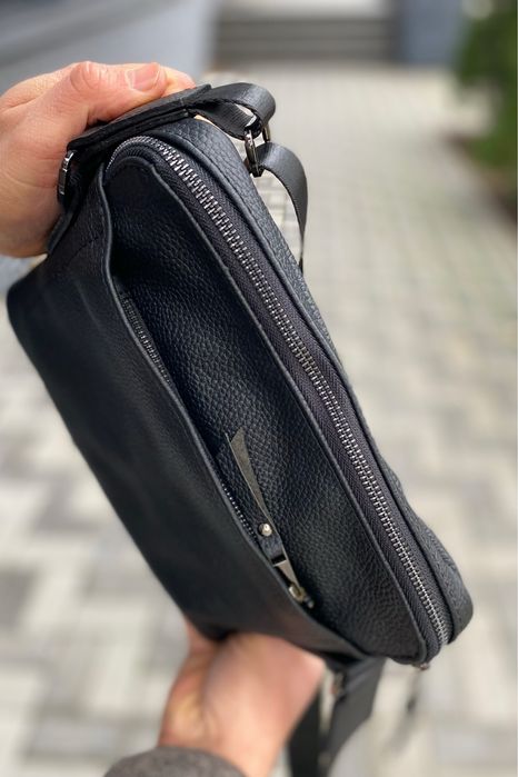 Шкіряна чоловіча сумка через плече Slide