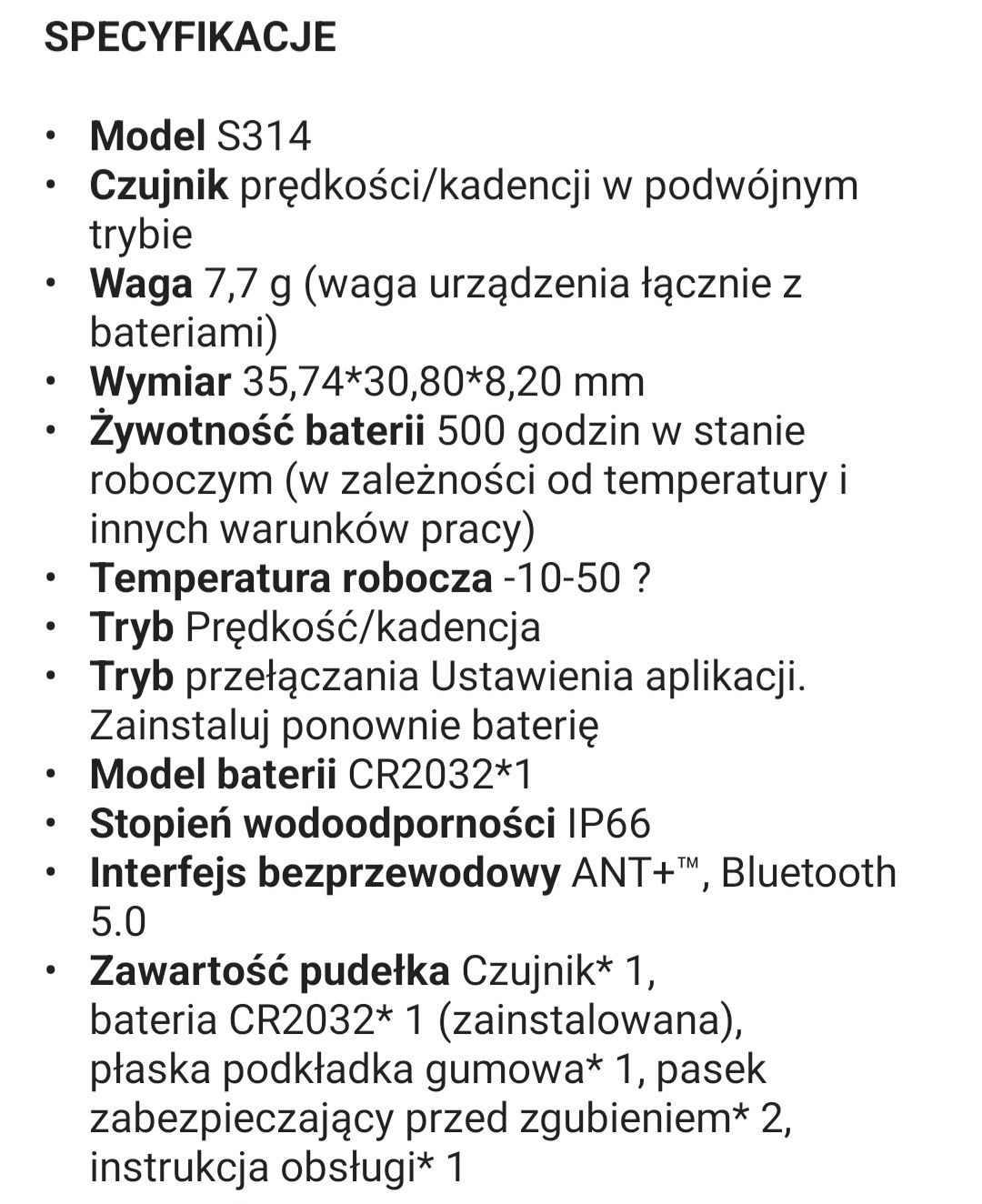 Czujnik prędkości / kadencji Magene S3+