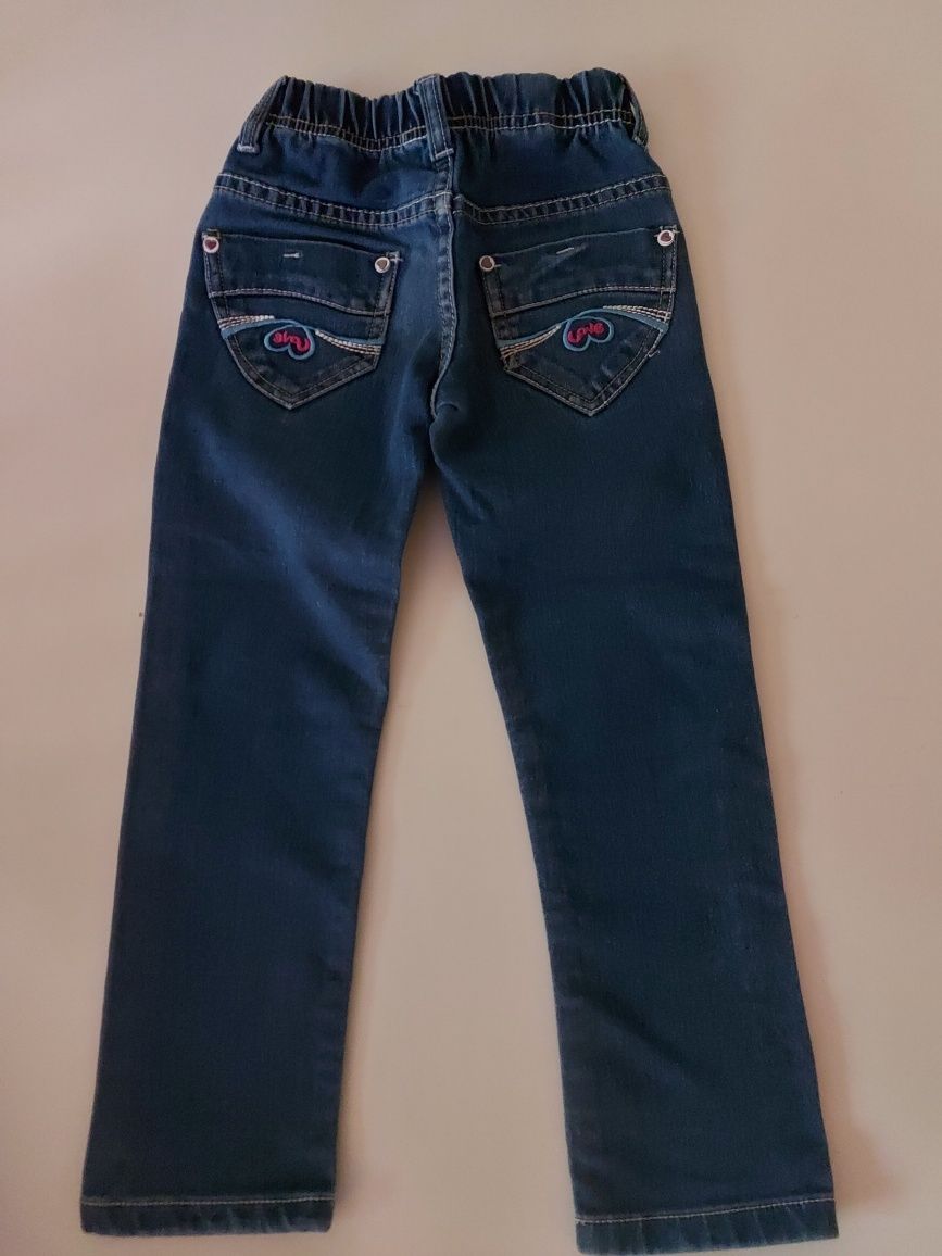Spodnie rurki  jeansowe na gumie 110