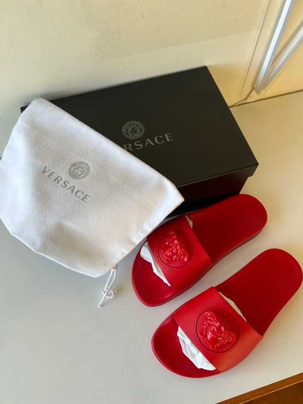 Versace red flip flop 37