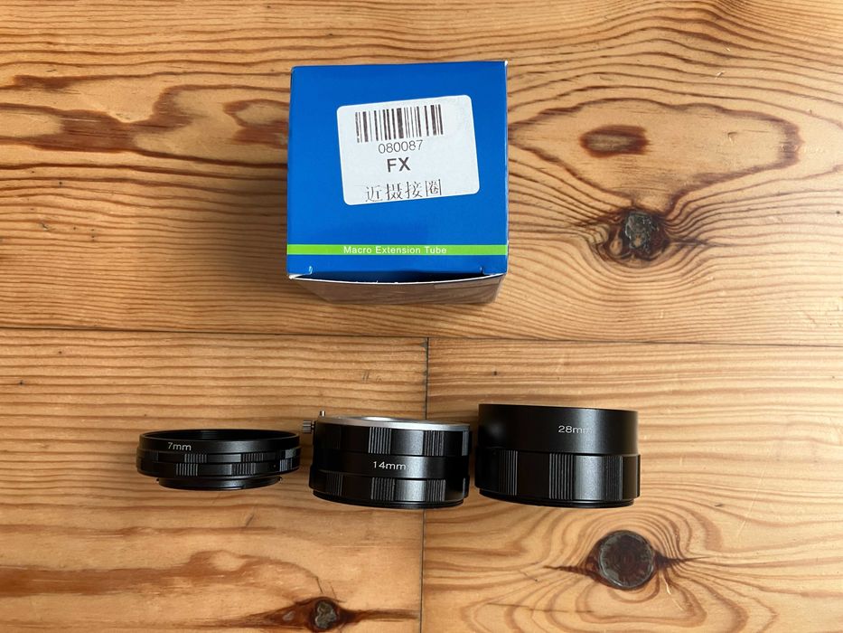 Tubos de extensão macro Pixco para Fujifilm X