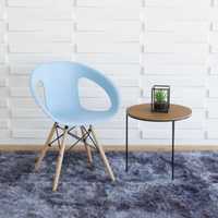 Krzesło niebieskie na bukowych nogach 232 nowoczesne  OUTLET
