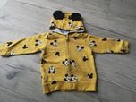 Żółta bluza myszka Miki z uszami 80 H&M na suwak