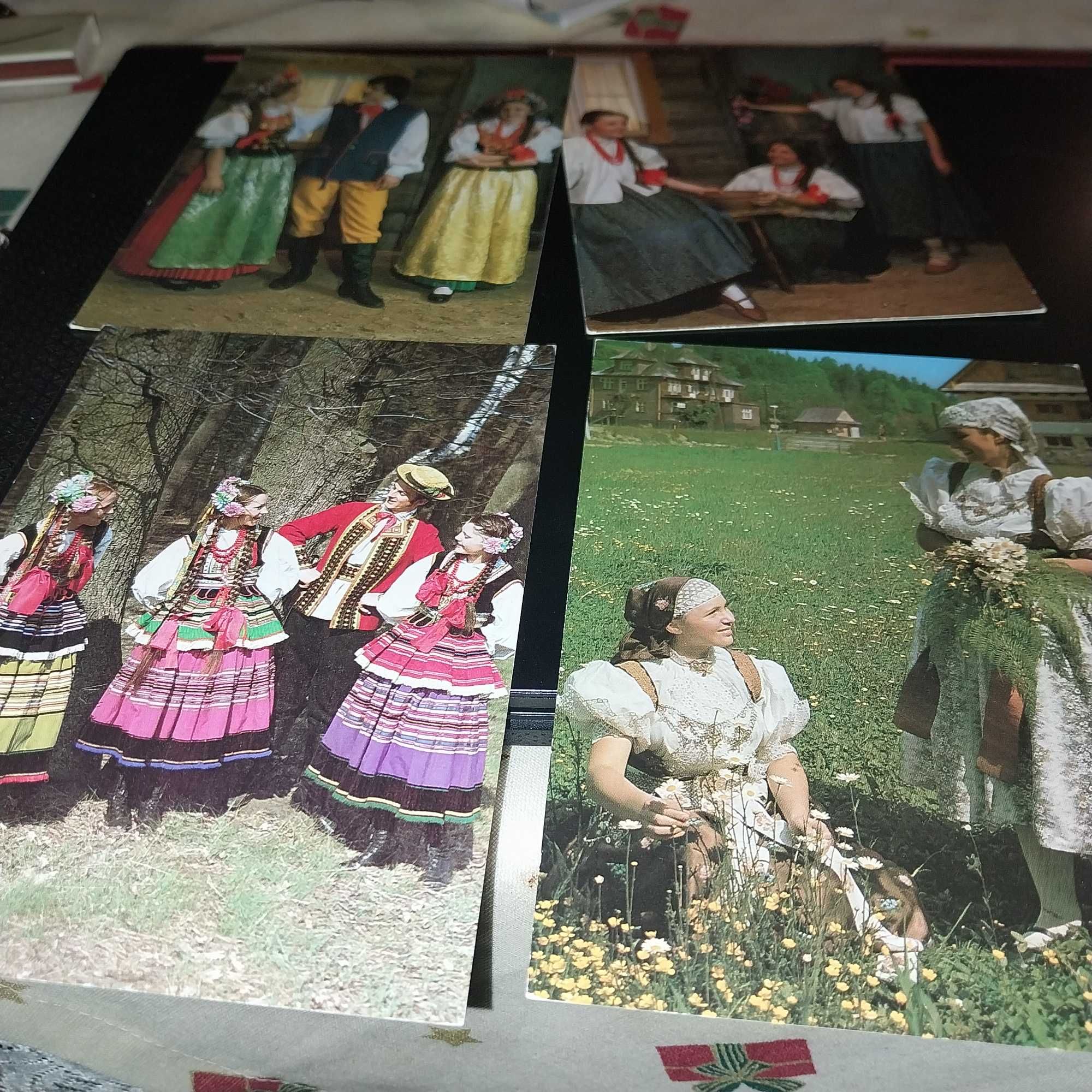 Komplet pocztówek Polskie stroje ludowe