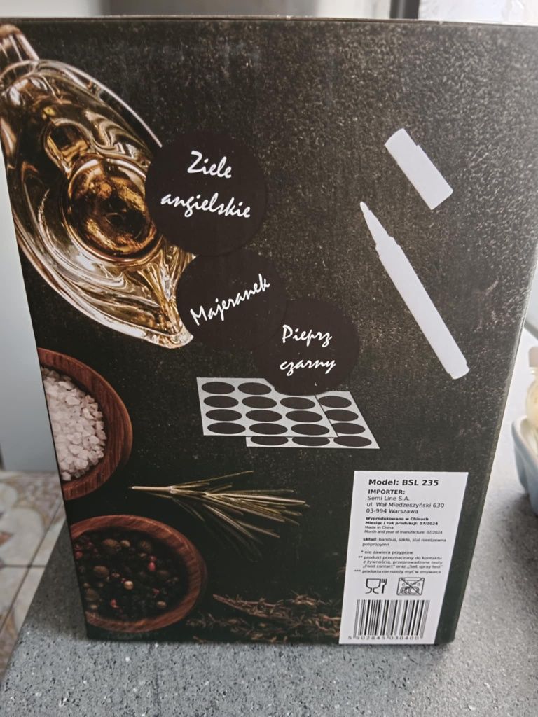 Bambusowy obrotowy stojak na przyprawy
